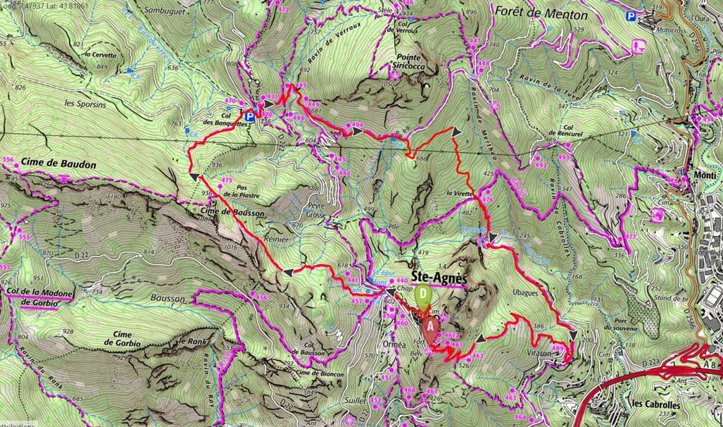 Carte du parcours Trail 10 km